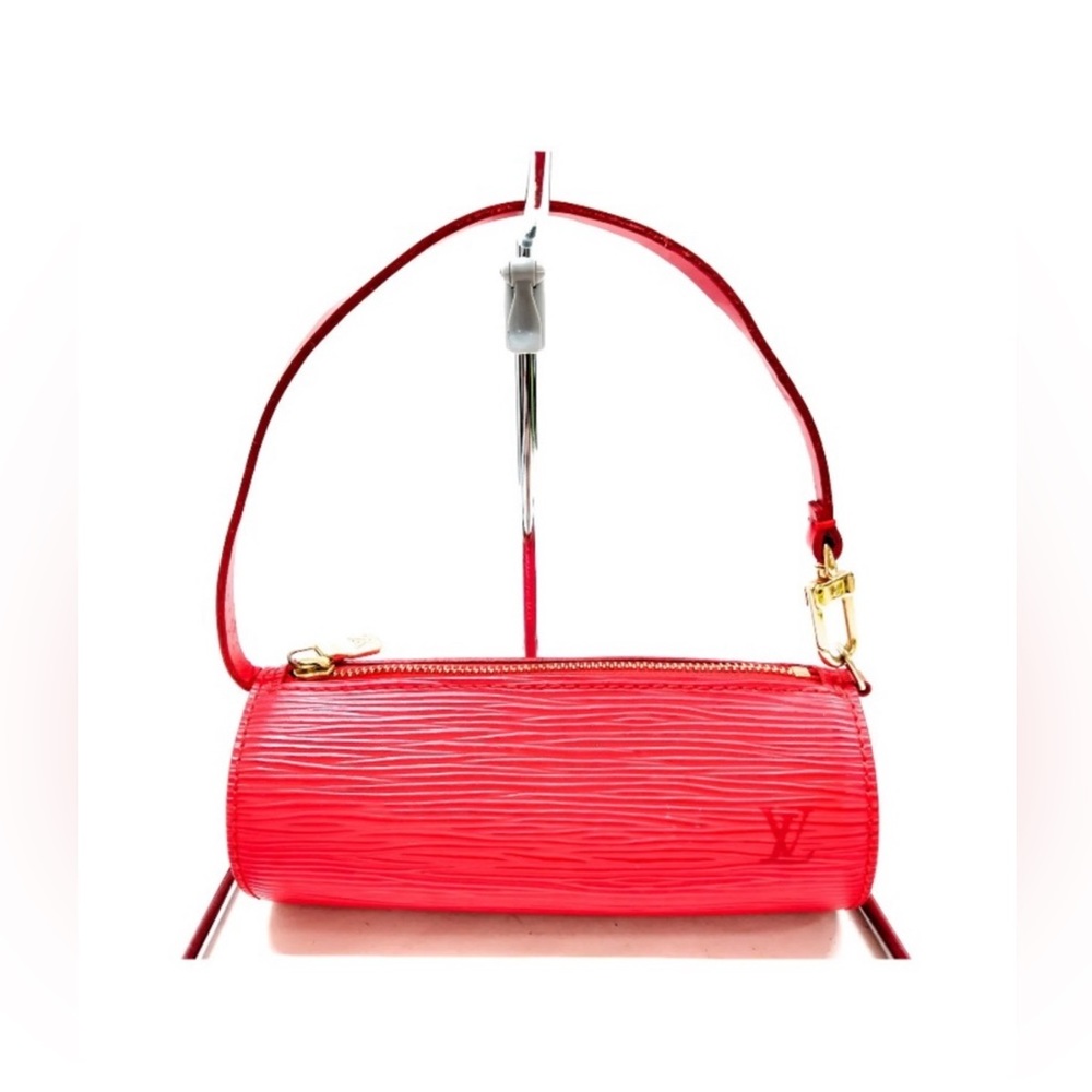Louis Vuitton Red Epi Leather Cylinder Wristlet